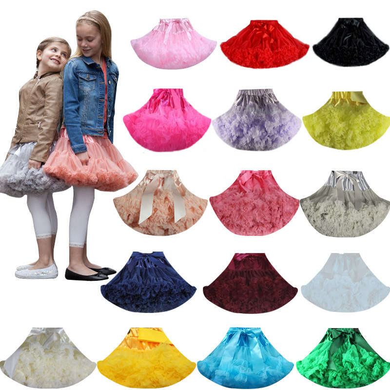 Tutu Skirts გოგონებისთვის ბავშვები Fluffy Skirt დაბადების დღის პარტიო კაბა