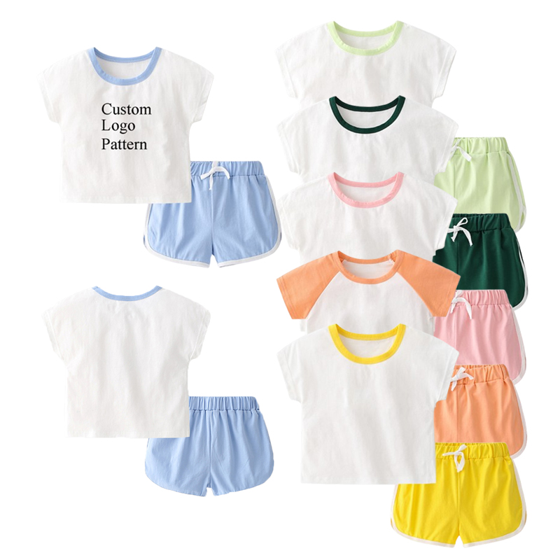 OEM ბამბის Spandex Boy Toddler ტანსაცმლის კომპლექტები
